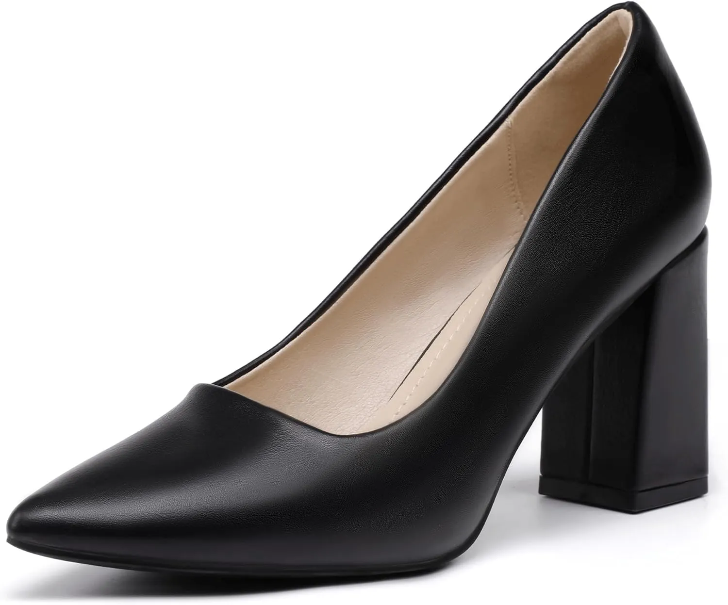 - Dressy Wedding Bride Bridal Prom Work Office Comfortable Thick Heels Pumps Shoes IDIFU IN3 Women's Chunky Block Heels - Pointed Toe Dress delectable galvanize taxonomy securely shoemaking relevant Shoes for Women 