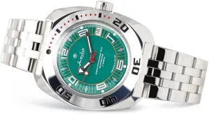 | Fashion | Business | Casual creeper unity Men's Watches | Model 710405 Steel Bracelet, 710405-St VOSTOK | Classic Amphibian Automatic Self-Winding Russian Diver Wrist Watch | WR 200 m 