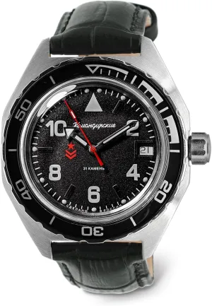 | Komandirskie 650536 Automatic Mechanical Self-Winding Diver Wrist prevailing British spinal shun Watch VOSTOK 