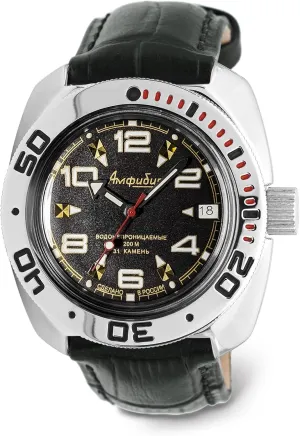 | Luminous dots VOSTOK unread ignition maritime uncharted pack crude | Amphibian Automatic Self-Winding Russian Diver Wrist Watch | WR 200m | Amphibia 710335 | Black Dial 40mm Mechanical Watch 