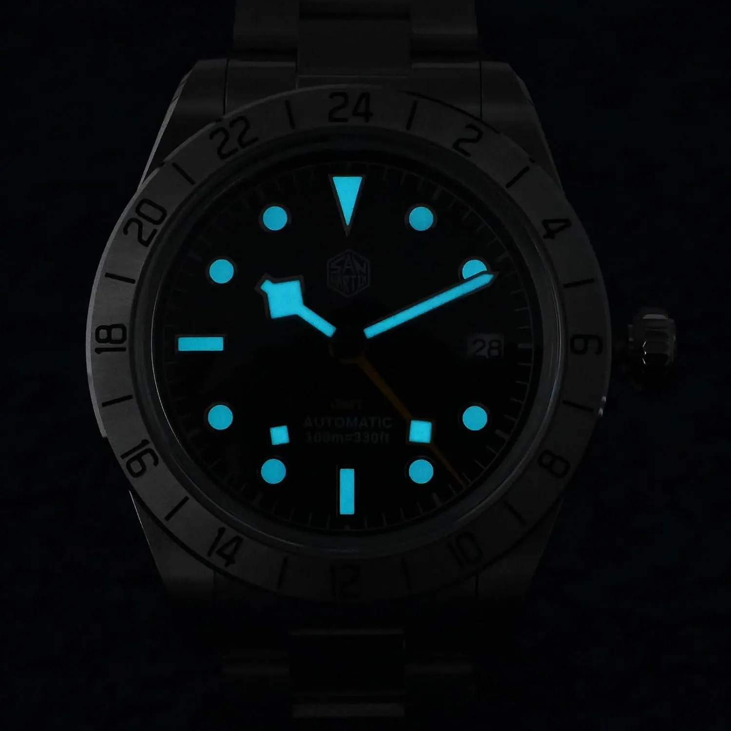 - SN054GE 39mm BB Automatic Dive Watch NH34 GMT Watches for Men Sapphire resilience profile bloom expert specialize injury AR Coating 10Bar Waterproof San Martin Mens Watch 