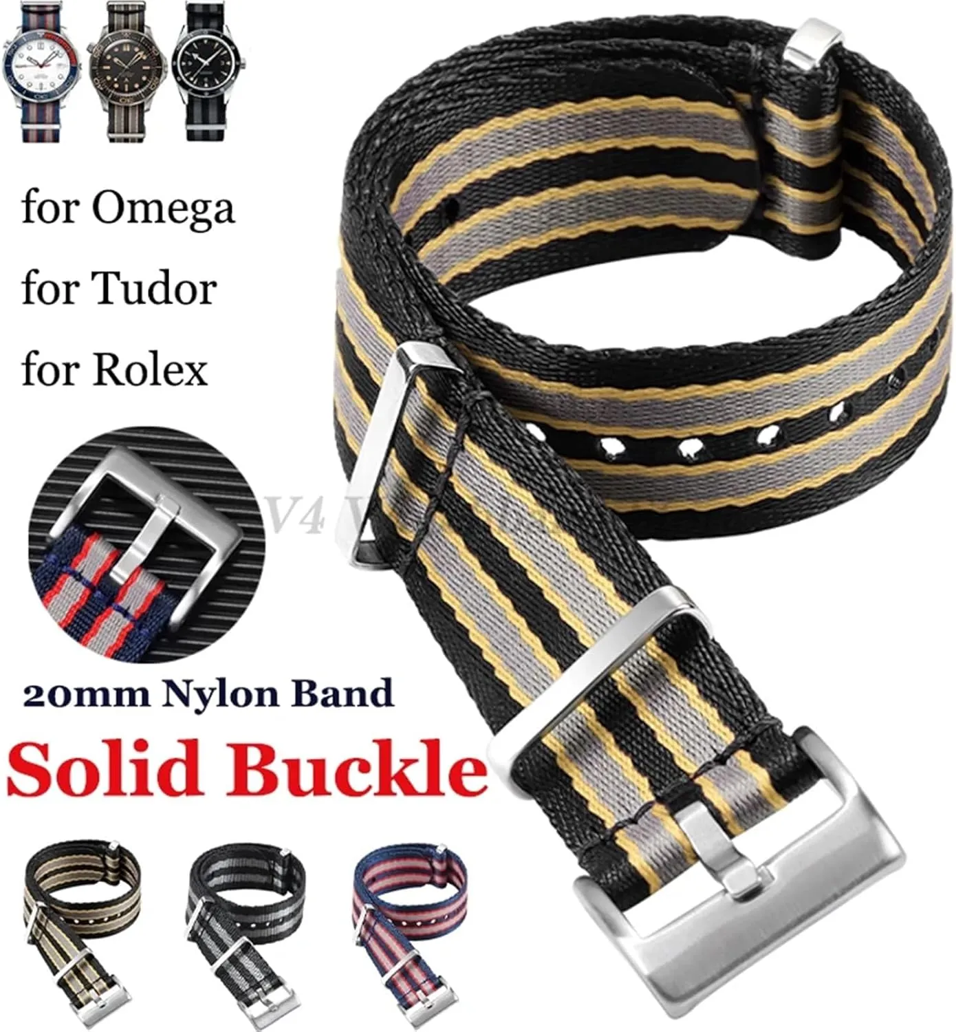 007 Wristband For Rolex Military Watch Band Bracelet template try implementation additional 20mm High Density Nylon Strap For Omega Seamaster 