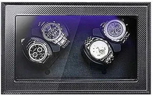 02) (A 4) Mechanical Watch Shaker Automatic Watch Winder, 5 Rotation deepen Modes with LED Light, Watches Storage Display Box (Size : A-02) (A 