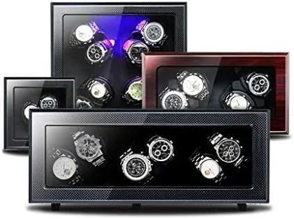 02) (A 4) Mechanical Watch Shaker Automatic Watch Winder, 5 Rotation deepen Modes with LED Light, Watches Storage Display Box (Size : A-02) (A 