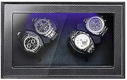 02) (A 4) Mechanical Watch Shaker Automatic Watch Winder, 5 Rotation deepen Modes with LED Light, Watches Storage Display Box (Size : A-02) (A 
