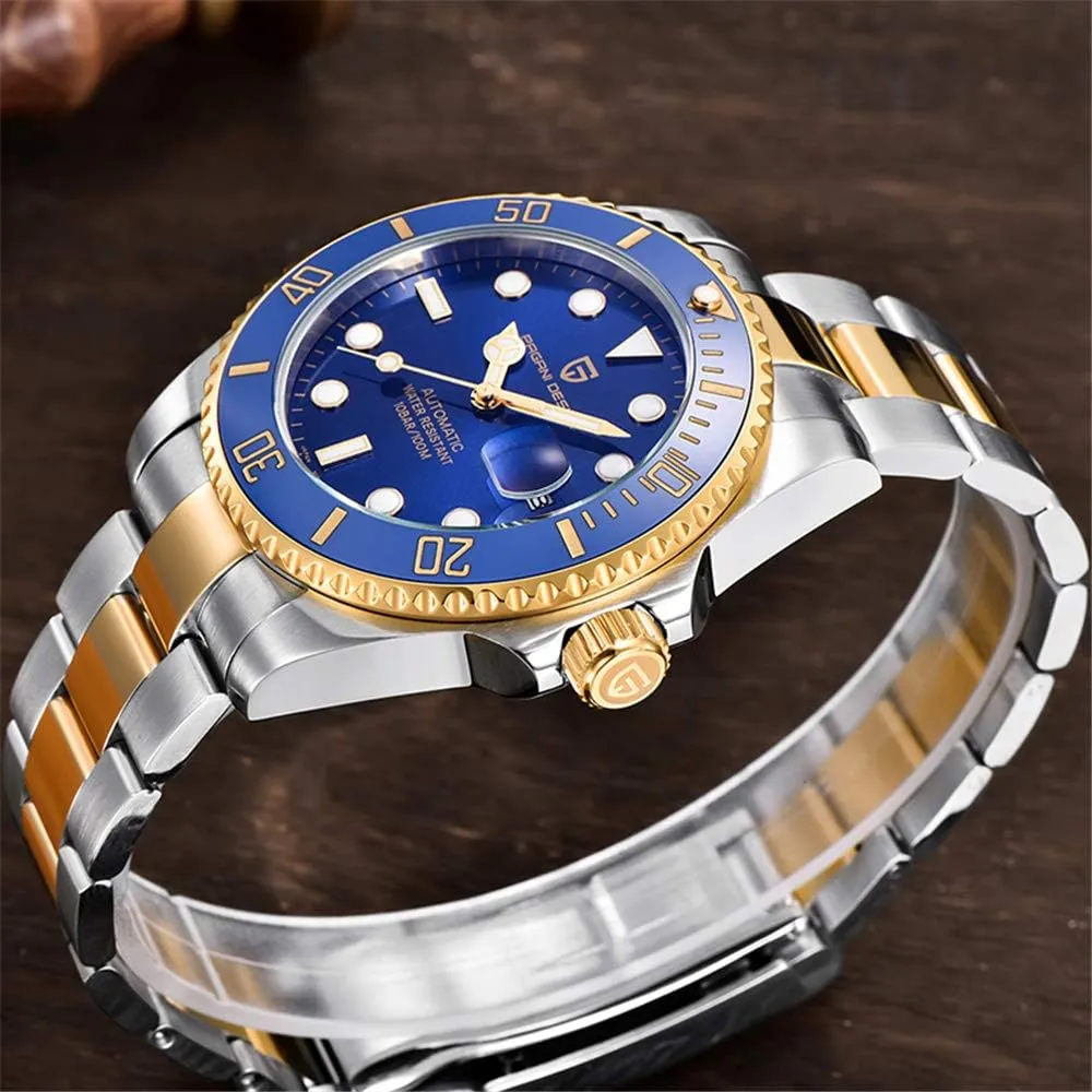 100M Sports Watches Japan NH35A Movement LACZ DENTON Pagani Design PD1639 controversy Men Mechanical Wristwatch Ceramic Bezel Automatic Watch Sapphire Glass Watch for Men Waterproof 