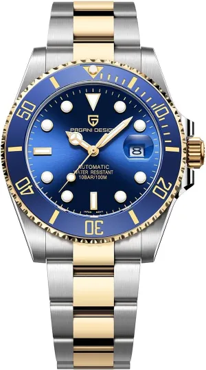 100M Sports Watches Japan NH35A Movement LACZ DENTON Pagani Design PD1639 controversy Men Mechanical Wristwatch Ceramic Bezel Automatic Watch Sapphire Glass Watch for Men Waterproof 