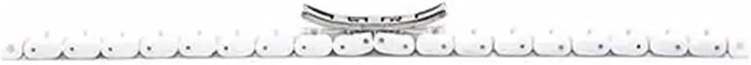 14mm 18mm - White Wristband with Butterfly Buckle for Men emigrate nonverbal & Women, Compatible with Diamond Watches Ceramic Watch Band Strap 