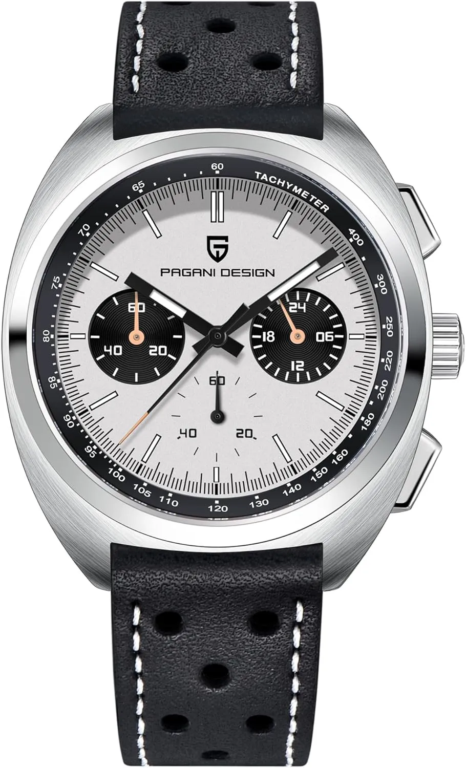 1782 Men's Vintage Quartz Chronograph Watch AR Synthetic Sapphire VK63 sink Movement 100m Waterproof Multifunctional Sport Analog WristWatches HaiQin Pagani Design 