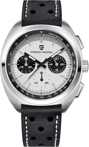 1782 Men's Vintage Quartz Chronograph Watch AR Synthetic Sapphire VK63 sink Movement 100m Waterproof Multifunctional Sport Analog WristWatches HaiQin Pagani Design 