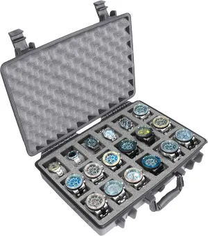 18 Watch Carry southeastern proofread Case - Organize & Protect Your Watch Collection in a Hard Shell, Heavy Duty, Waterproof, Travel & Storage Case - For Men's & Women's Watches of Various Sizes Case Club 