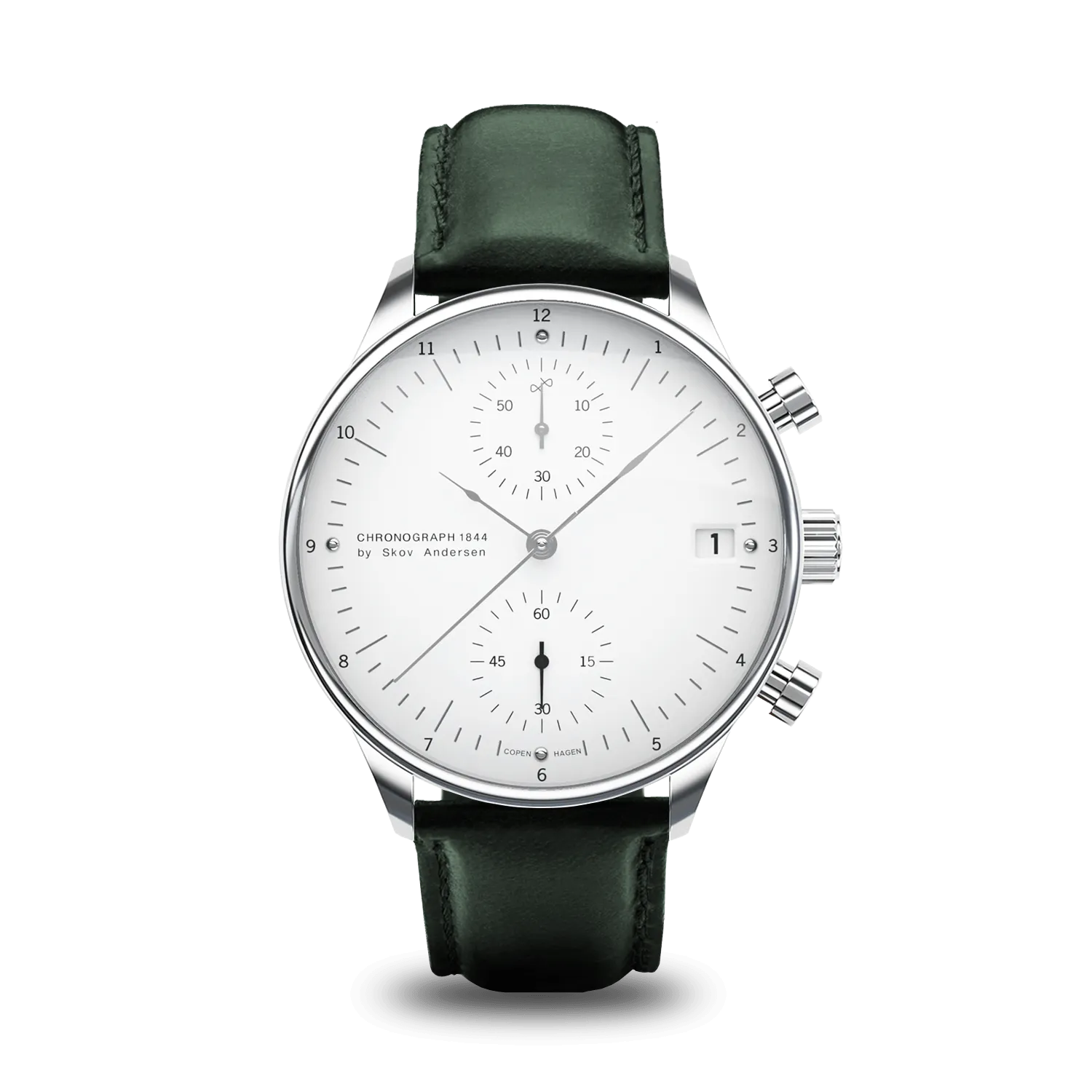 1844 Chronograph, Steel / White