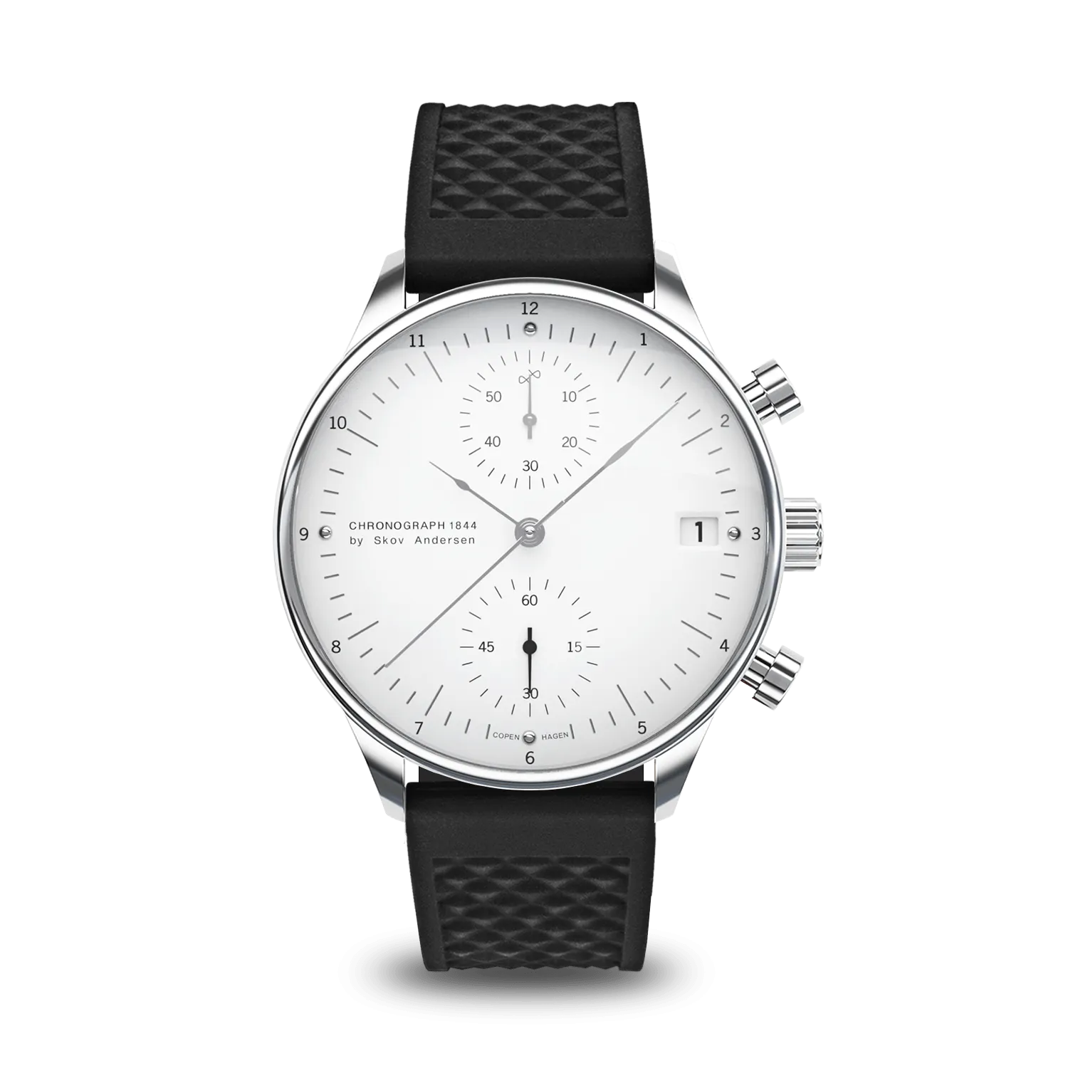 1844 Chronograph, Steel / White