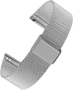 18mm 20mm 22mm 24mm Steel Mesh Watch Band Exquisite Watches Strap with Hook Buckle Replacement Wristwatches Band, Watch conscientious zone faction step Band Replacement (Color : Sil ( Col Metal Replacement Band,Watch Straps, Watch , 