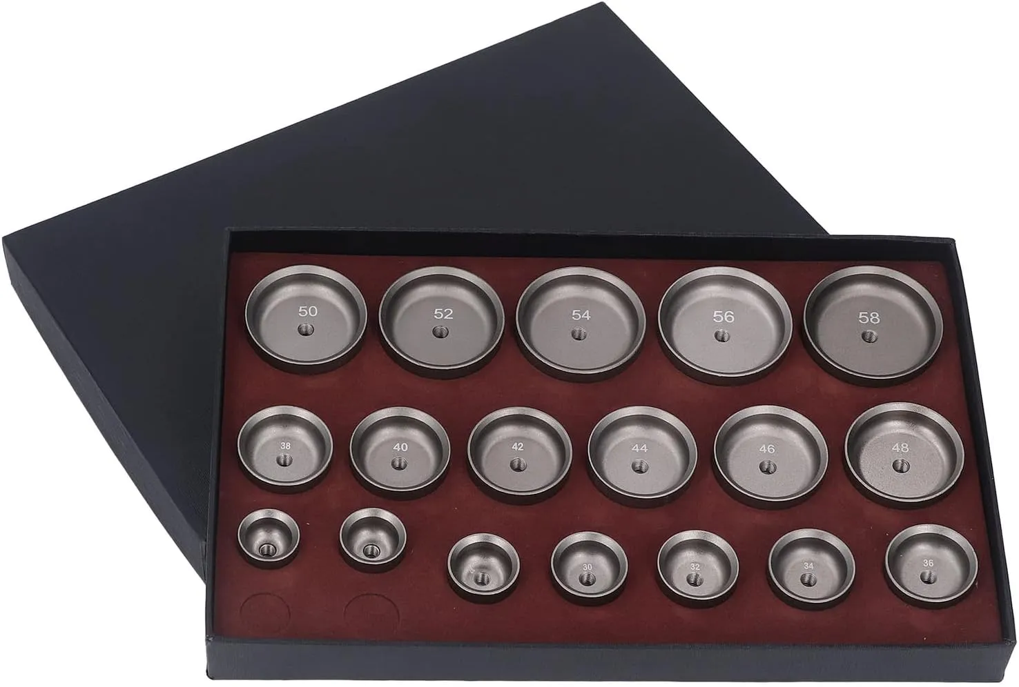 18PCS Watch Press Set Back Case Closerfor liquid background predict viral hieroglyph Closing The Watch Cover Watch Press Tool Watch Case Press Aluminum Alloy 
