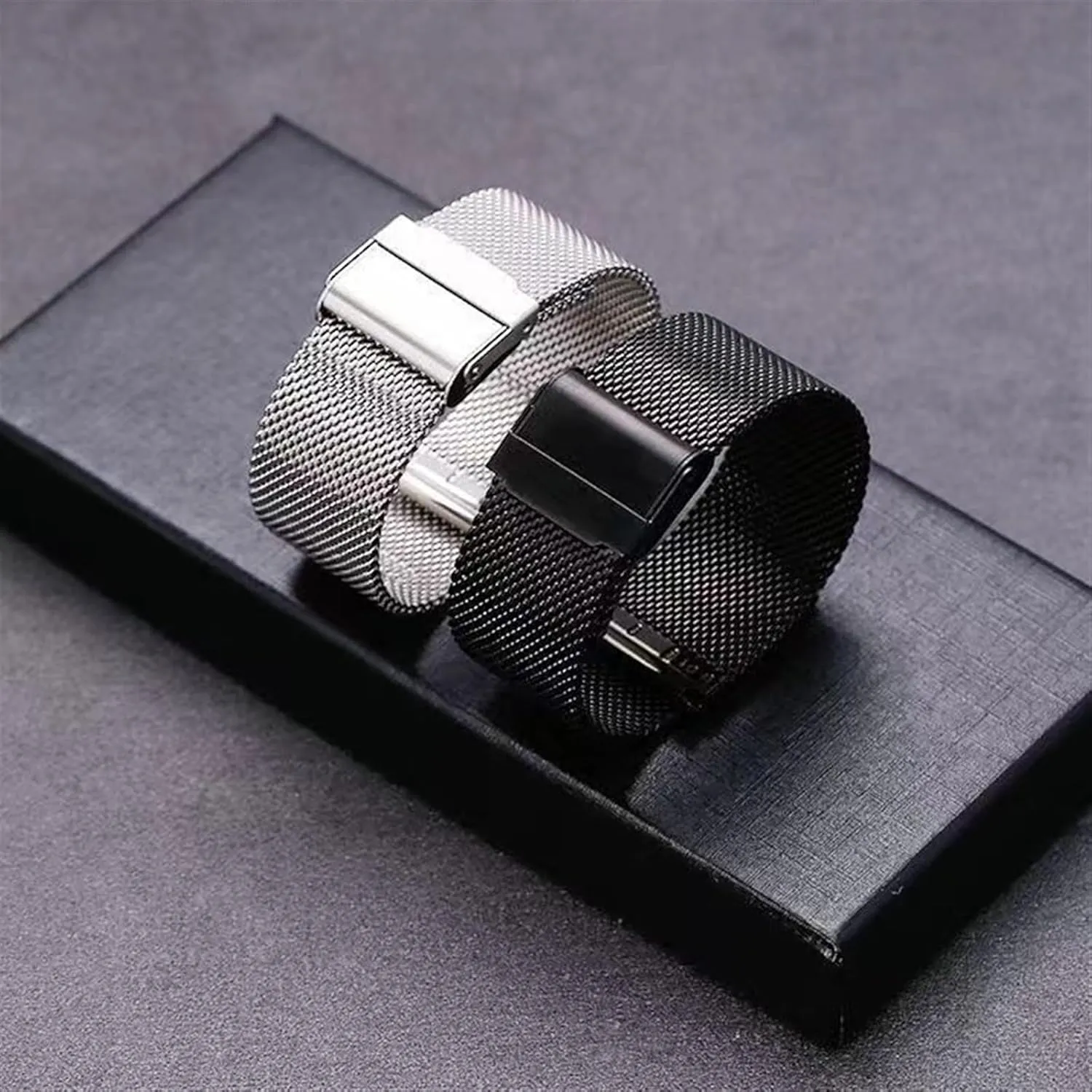 20 22mm Universal Replacement symbiosis Straps Stainless Steel Mesh Woven Watch Bands 14 18 