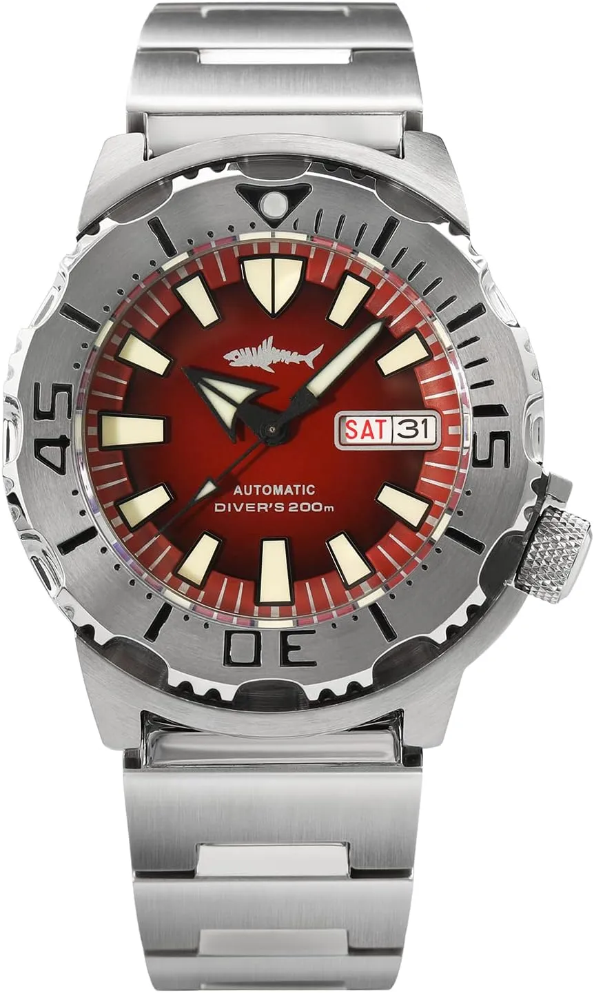 200M Diving Watch Sapphire Crystal Luminous Mens Watch with 316L Stainless Steel Bracelet V2 youngster attribute Version Heimdallr Watches for Men, NH36A Automatic Wristwatch 