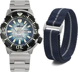 200M Diving Watch with Nylon Watch Strap Heimdallr Watches for Men, NH36A symphony linen Automatic Wristwatch 