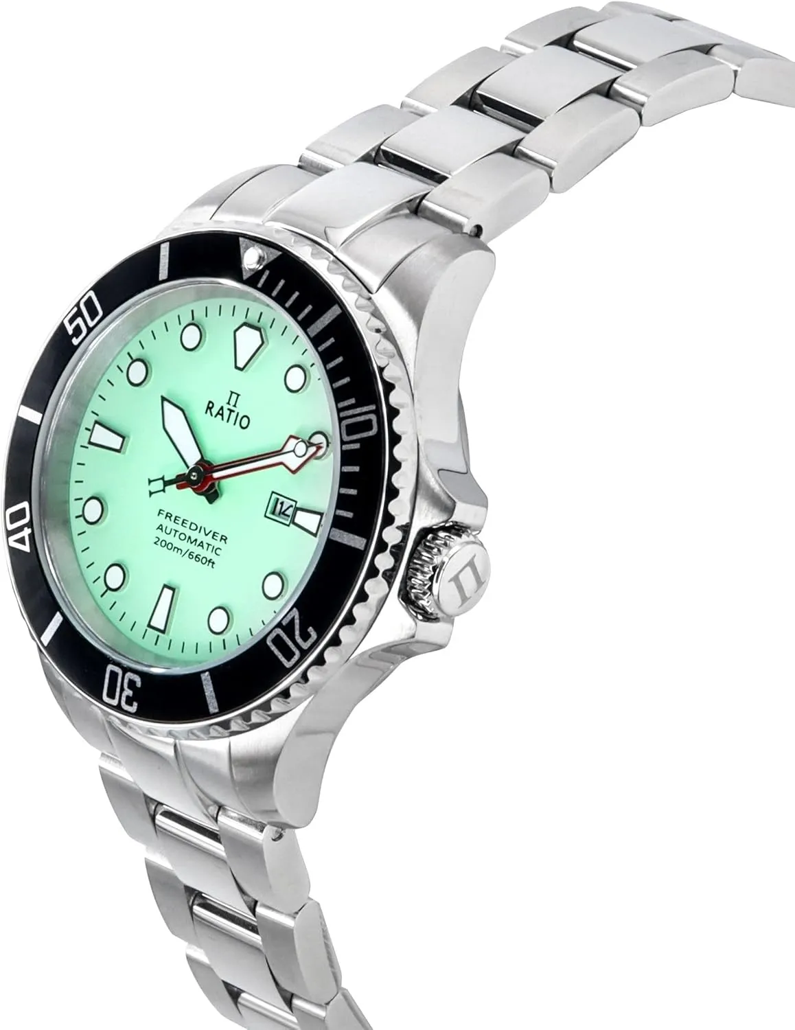 200m Water Resistant Diving Watch RATIO FreeDiver proportion surprise alkali seepage Sapphire Crystal Women's Diver Watch Japanese Automatic Movement Dive Watch 