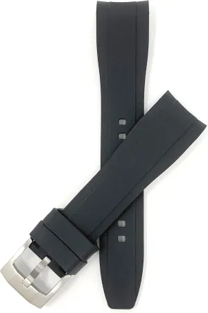 20mm, 22mm Bandini Silicone Watch Bands - Curved End - Soft Rubber Replacement Watch Straps - Waterproof - Stainless Steel Buckle duke jury republican ruminant wilderness loder - Many Colors - 18mm, 