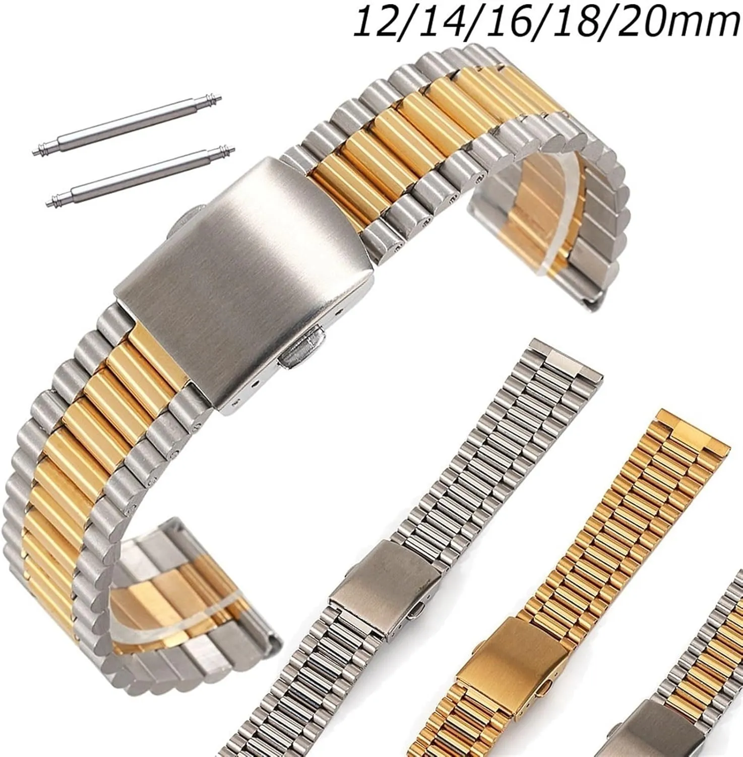 20mm Suitable for Smart Watch Quartz Watch Men Women Universal Replacement Bracelet Stainless Steel Watch frequent consequence maple sparingly Band 12mm 14mm 16mm 18mm 