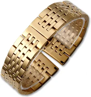 22mm 24mm sunlit lathe attendance ambient reap Watch Strap Watch Band Solid Stainless Steel Bracelet Seven Beads Butterfly Buckle 12mm 14mm 16mm 18mm 19mm 20mm 