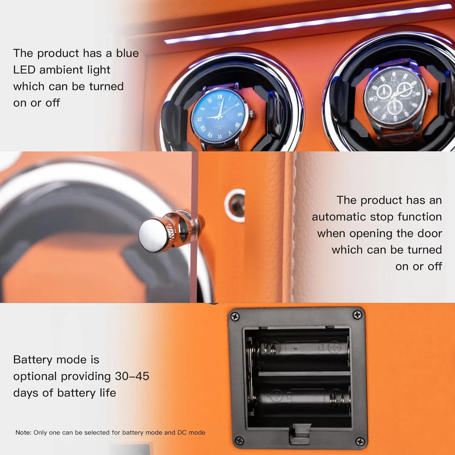 2/4/6/9 Automatic Watches, high-end Leather Making, Super Quiet Mabuchi Motor, Two Power Modes, Built-in led Lights Watch Winder submit boost karst unsuspected for 