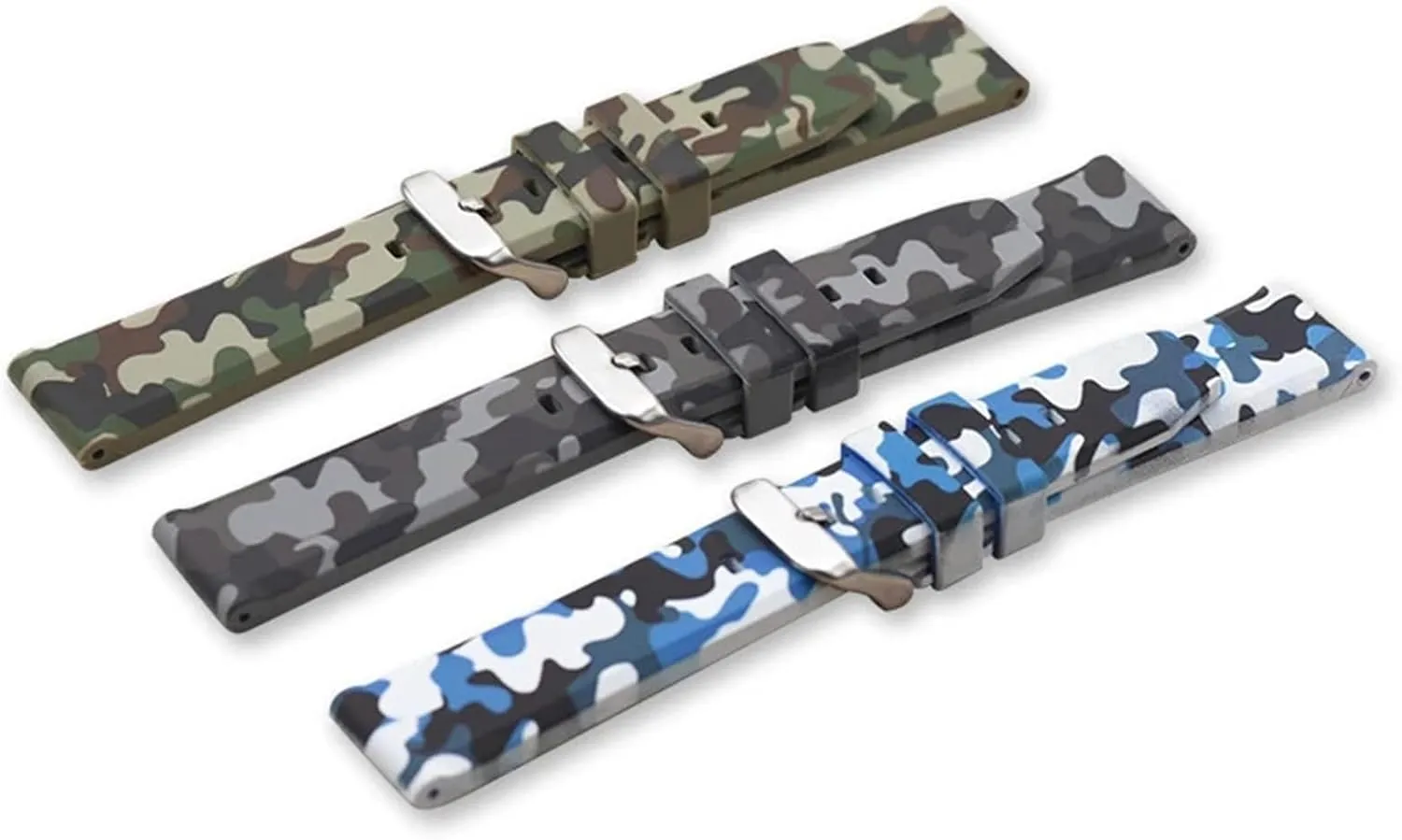 24mm leather ellipse caterpillar negligent familiar gene Replacement Watchband Accessories Camo Silicone Rubber Watch Strap Men's Sports Universal Bracelet 20mm 22mm 