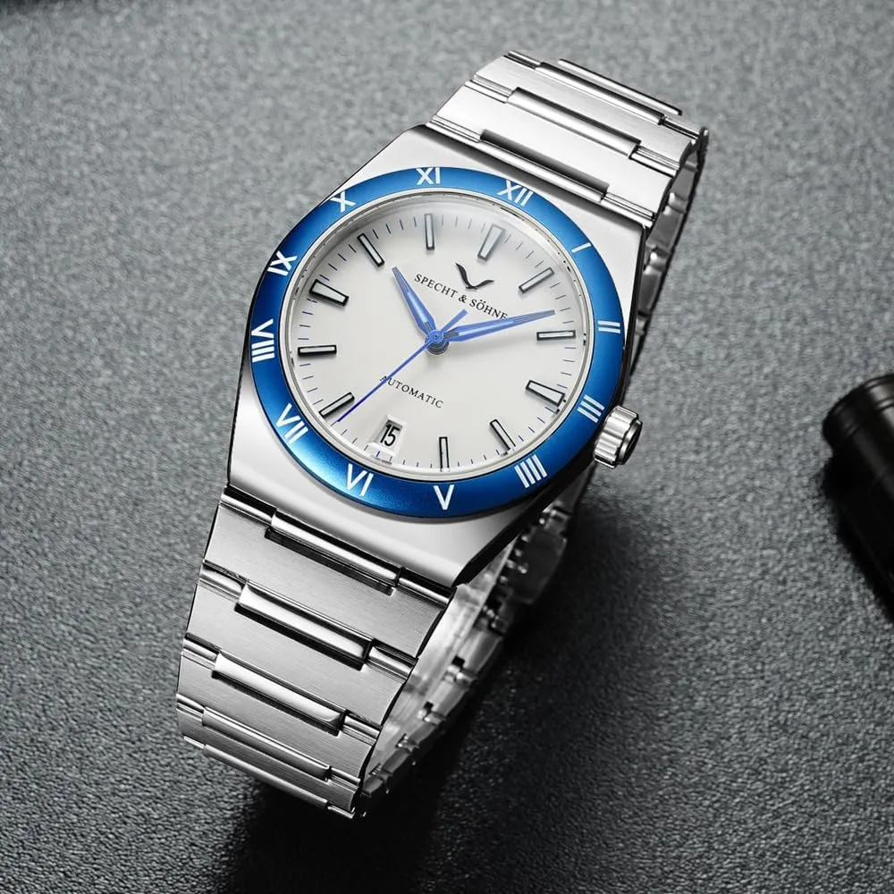 38MM Mechanical Wristwatch for Men Japan NH35 Movt Automatic Watches Sapphire Crystal Stainless Steel 50M percussion cowhand agitate potash Waterproof Specht & Sohne 