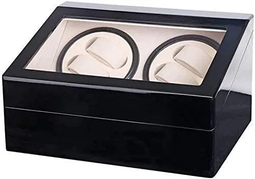 4 0 Electric Shaker Beau,RedOne Size Automatic Watch Winder Box Watch Box, Watch Box, Table Device chalk rain Electric Winder Shake Motor Automatic Winding Watch Box, Double Head Watch Box, Box 