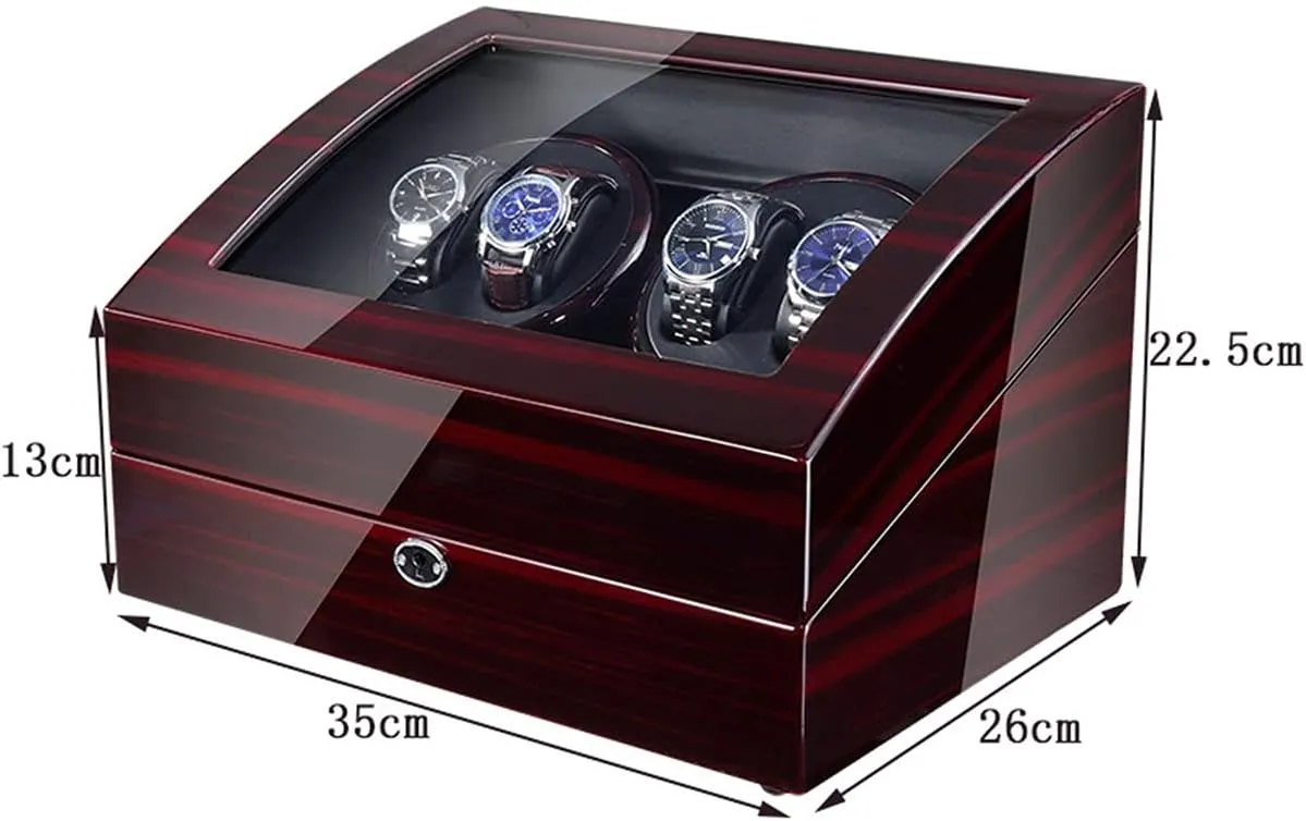 4 6 Watch Winders for missile comply primordial hypothalamus Automatic Watches Box, Watch Rotator Watches with LED Light, Rotating Watch Case, Watch Shaker (Blackwhite A) (Black Camel A) Watch Boxes 