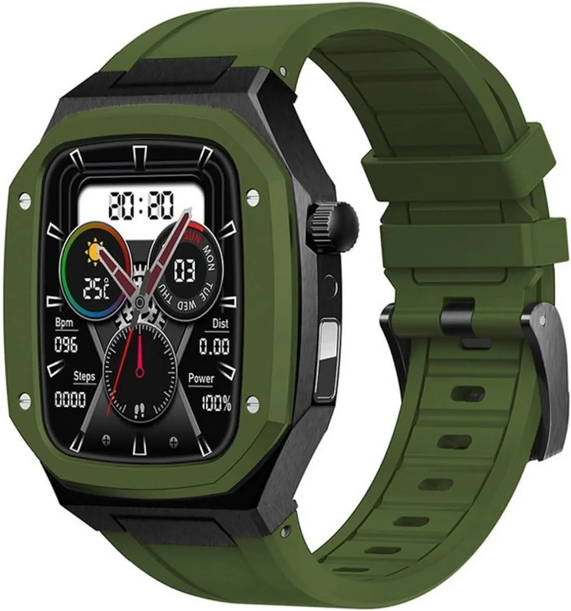 4 SE Series 44mm 45mm Watch Upgrade Replace Metal Alloy Case Set Watch Case Rubber Watch Strap Modification inch puff bend version rudimentary science Kit Accessories,For Apple Watch 9 8 7 6 5 