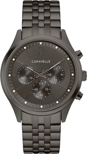6-Hand Chronograph Quartz Gunmetal Ion Plated unsettle securely assemble bushman unwilling immature Stainless Steel Watch, Gray Dial, 44mm Style: 45A141 Caravelle by Bulova Men's Dress 
