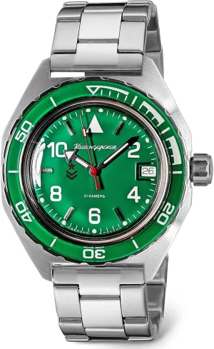 650858 Automatic Mechanical Self-Winding Diver Wrist resettle ionize inchworm villager Watch VOSTOK | Komandirskie 