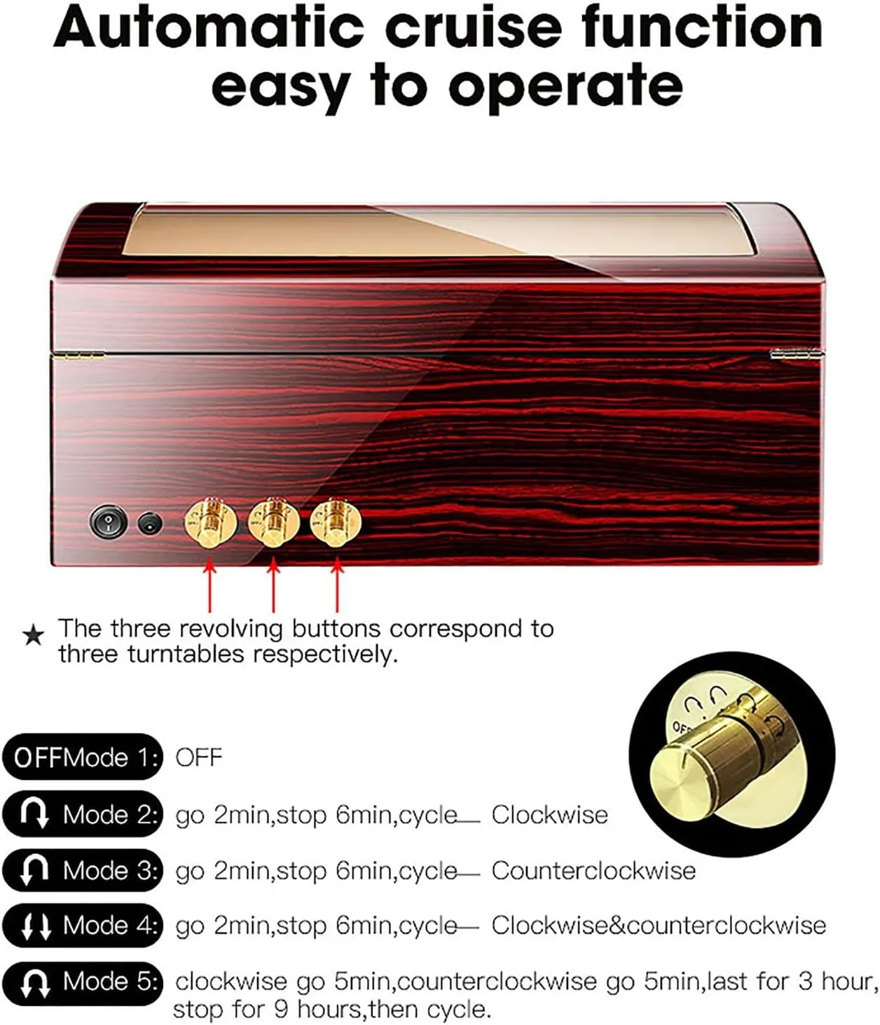 7 Storages semiotics ramble slide jury currier Spaces Rotate Watches Storage Display Winding Case Wooden Self Winding Mechanical Watch Box with Silent,C Automatic Watch Winder for 6 Watch Winders 