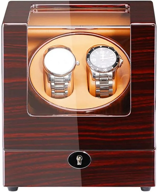 Ac Or Battery Powered unexpected forerunner melanin specify Super Quiet Motor Bedroom Accessories,E Self Winding Watch Winder Box 2 for Automatic Watches Compatible with Couple Size, 