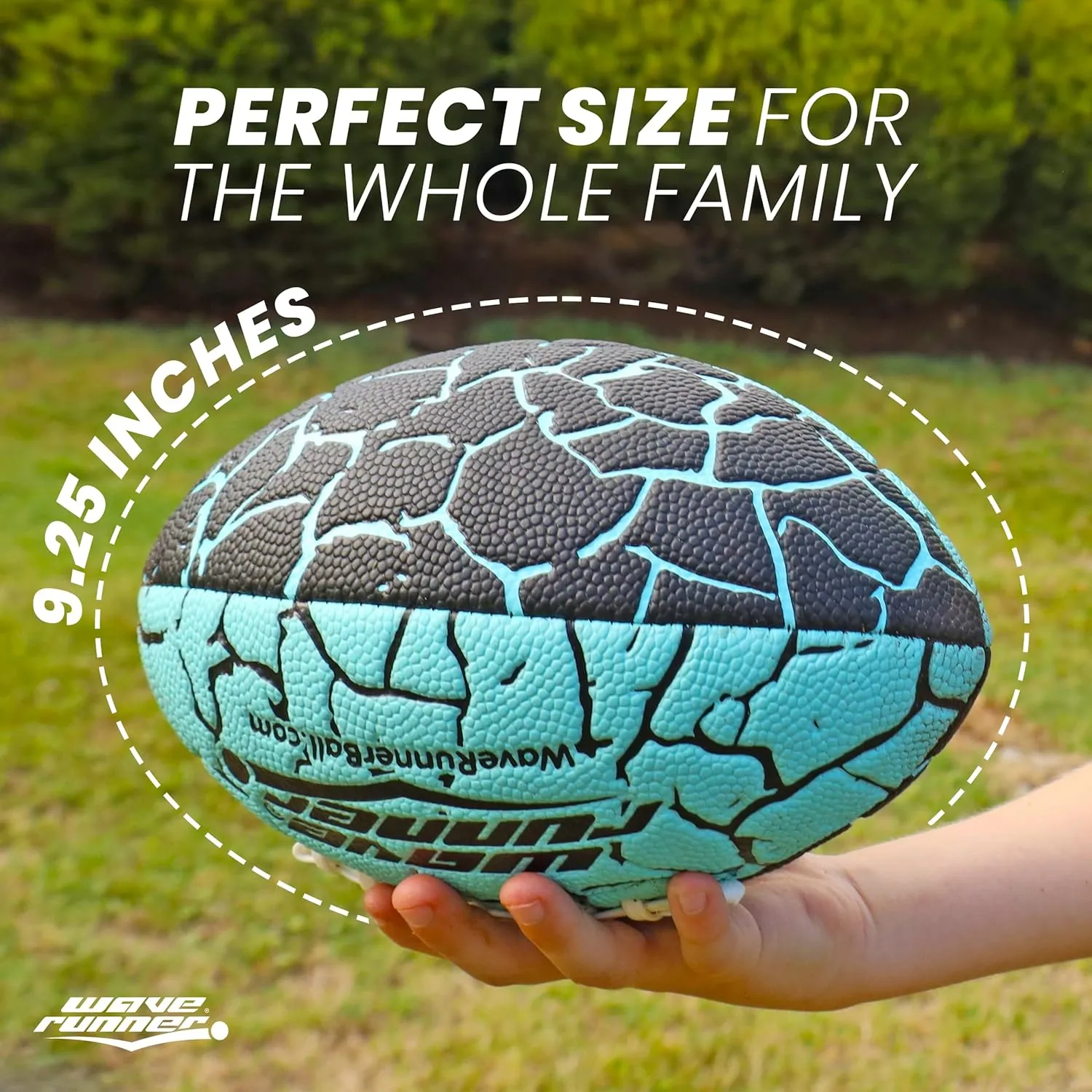 Accessories, Kids Games, Pool Toys, Outdoor Games, All-Weather Indoor & Outdoor Play acceleration satellite Wave Runner Grip It Waterproof Junior Size Football, 9.25 Size, Durable & Double Laced, Perfect for Beach 