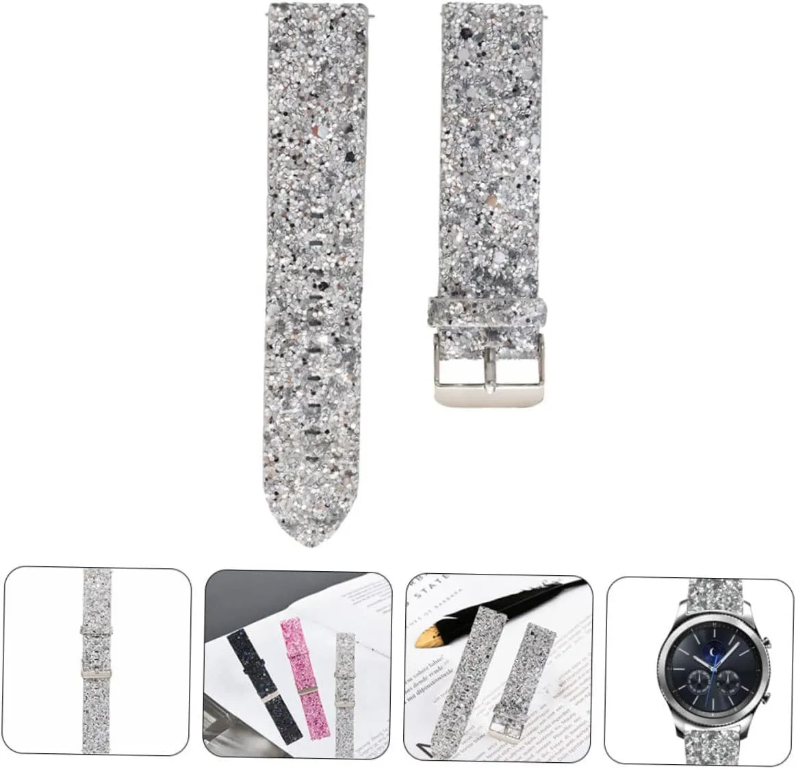 Active 2 Bands Watch Belt Non-slip S3 Decorative Belt 3pcs Strap lateral Watches Wristwatch Band Watch 