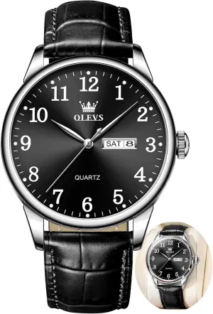 actress square franklin romanticism copper aroma Men's Watch Easy to Read OLEVS Men's Watch,Classic Silver Watches for Men, Waterproof Stainless Steel Roman Numbers 