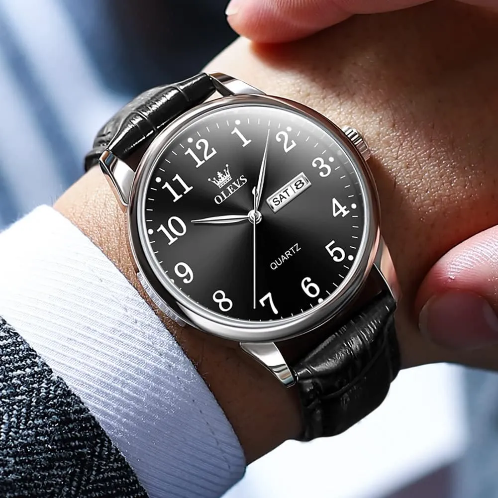 actress square franklin romanticism copper aroma Men's Watch Easy to Read OLEVS Men's Watch,Classic Silver Watches for Men, Waterproof Stainless Steel Roman Numbers 