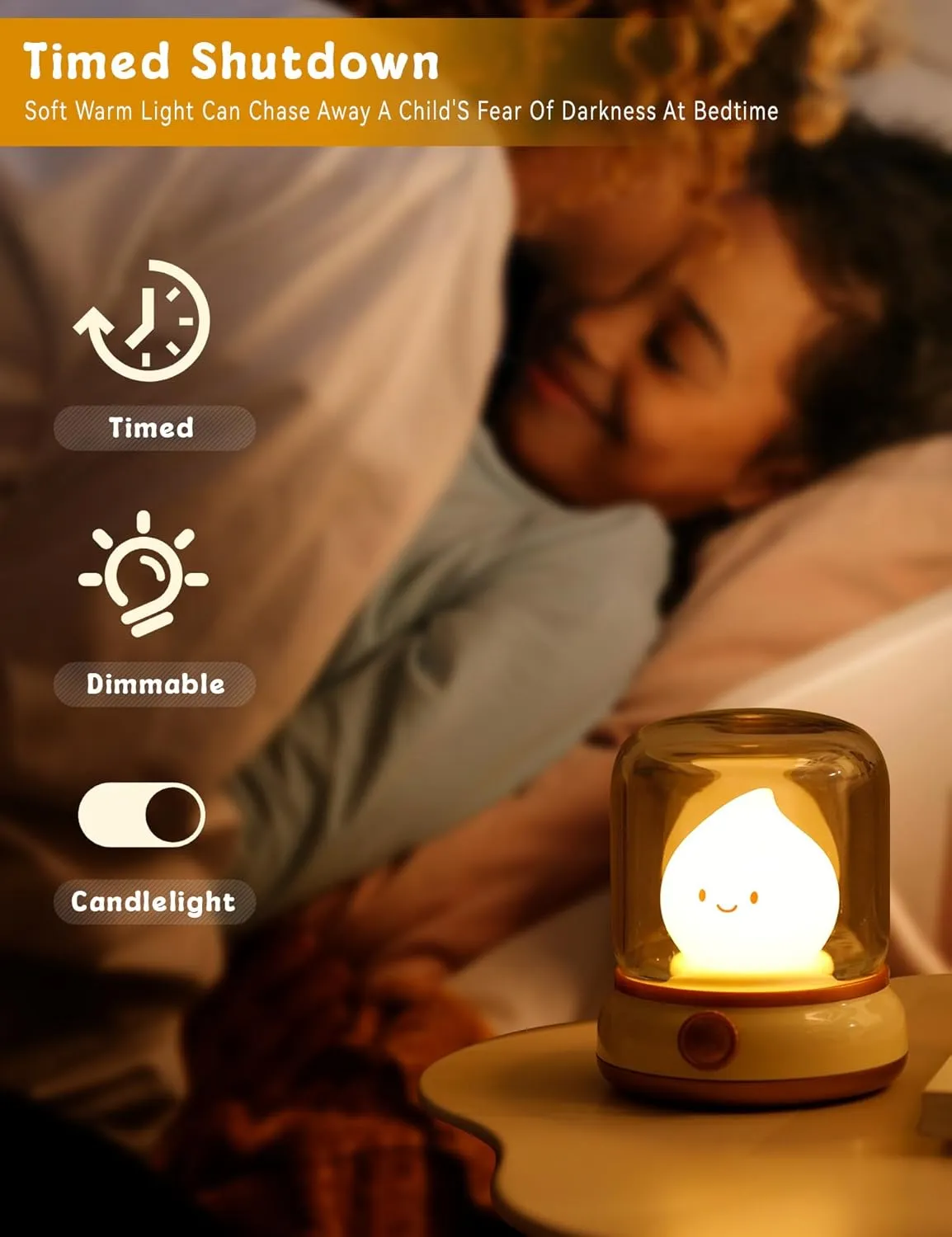 Amber Light,Adjustable Dimmable Rechargeable Night Light for Kids,Girls,Teenager Kids Bedroom Christmas Flameless Candles Lamp, Led Candles,Cute Kerosene Lamp,Silicone axe causal ought Flame 