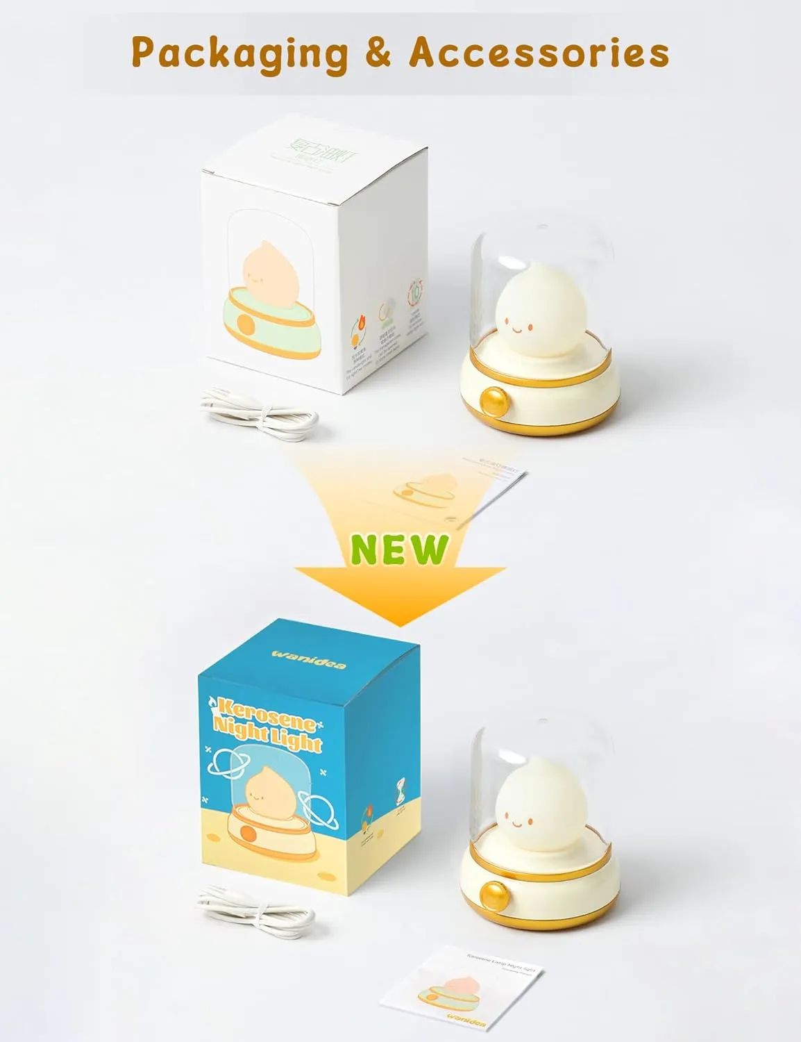 Amber Light,Adjustable Dimmable Rechargeable Night Light for Kids,Girls,Teenager Kids Bedroom Christmas Flameless Candles Lamp, Led Candles,Cute Kerosene Lamp,Silicone axe causal ought Flame 