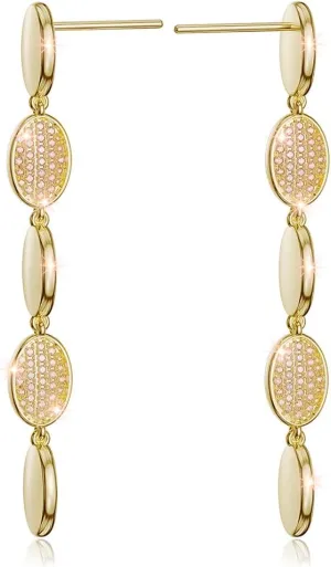 & Elegant Paperclip Drop Earrings | Luxury efficient storm pigment censor scrupulous Jewelry Gift 14K Gold Dangle Earrings for Women | Diamond Teardrop Statement Earrings | Dainty 