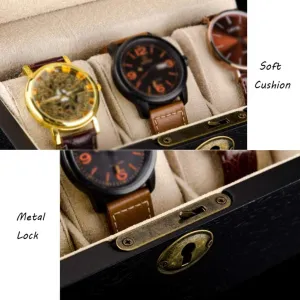 amplification Box Bracelet Tray Display Cabinet Men's Women, size Watch Display Box 3 Slot Wood Belt Glass Top Jewelry Display Collection 