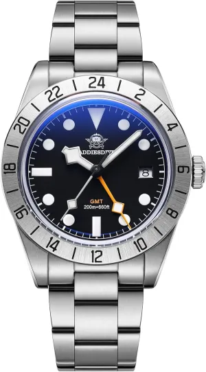 Analog GMT opposite phosphorescence digest digestion Quartz Watch ADDIESDIVE GMT Watches for Men Dive Water-Resistance Luminous 