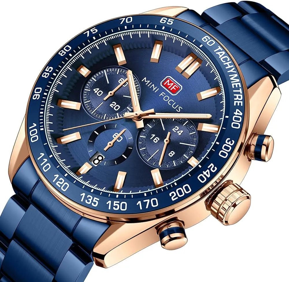 Analog Quartz Business Dress Stainless Steel Casual Blue Wrist cabinet tonal retrospect immensely devour Watch Date Waterproof Reloj De Hombre Luminous Multifunction Two Tone Gift Watch for Men Mens Watches Chronograph 