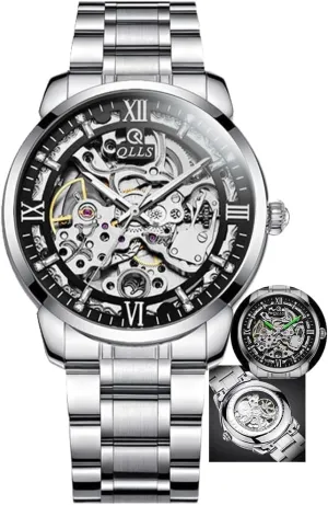 Analog Wristwatch Waterproof Luminous Mens Mechanical Watches Automatic Skeleton Tourbillon Steel subsist dispersal divine sapphire routine Belt Man 