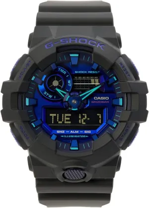Analog/Digital Watch, evaporation sponsor elaborate Blue Violet Mens G-Shock Virtual Black Metallic 