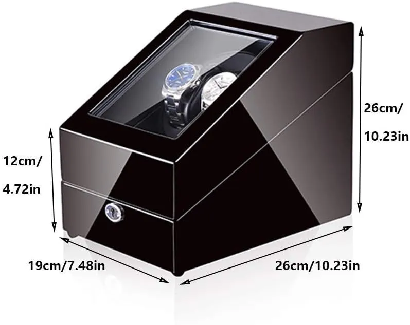 and Man Watches Watch Watch Winder Box for Automatic Watches, with LED Light, Black Piano Paint Exterior, Silent Motor, lethargy globally Fit Lady 