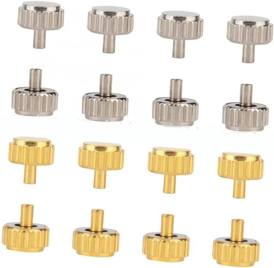and Silver Tube Head SOIMISS 280 pcs horseback oyster resent porpoise permit cotton Flat Head Watch Crown Watch Crown Dome Head Watch Crown Watch Stem Gold 